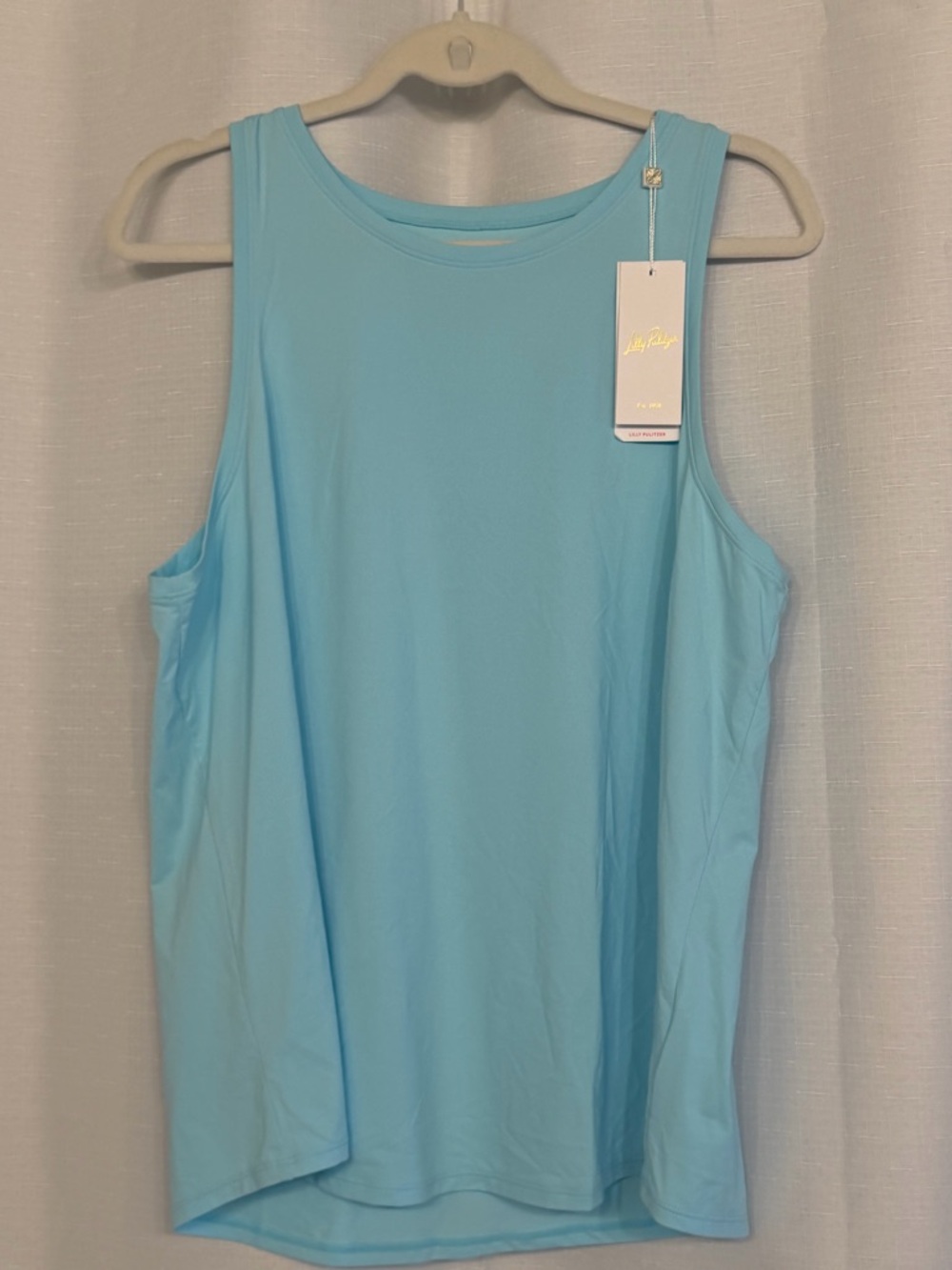 Lilly Pulitzer Westley Active Tank UPF 50 Fresh Water Blue XL NWT